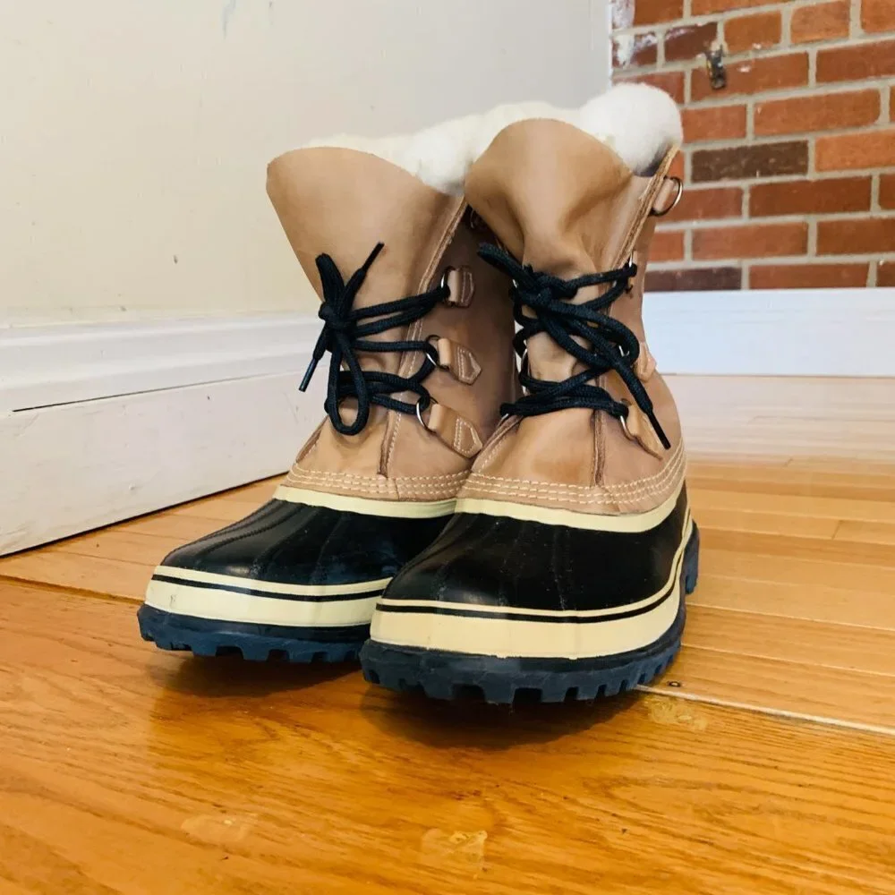 Sorel Caribou Vintage Kaufman Canada VNC Men's Size 9 Lined Hard Weather Boots